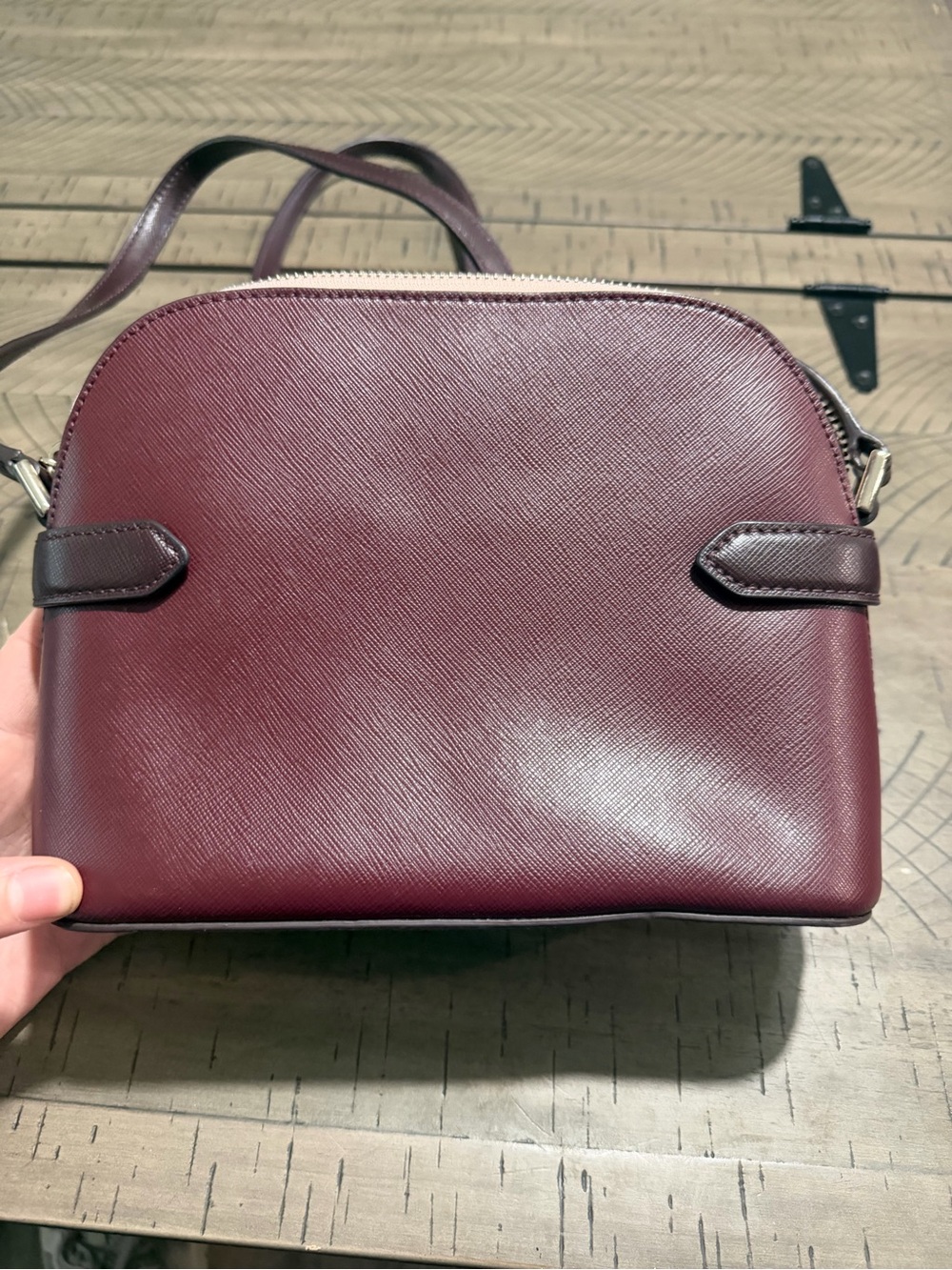 kate spade Two-Tone Wine and Blush Crossbody with Matching Wallet - Picture 4 of 10
